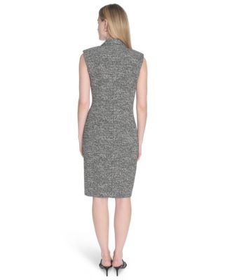 Women's Sleeveless V-Neck Sheath Dress