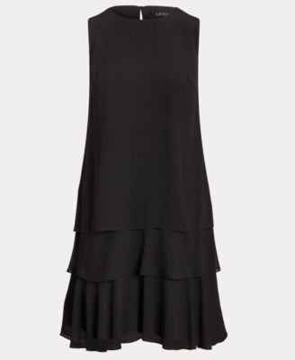 【Lauren Ralph Lauren】Crinkle Georgette Shift Dress Lauren Ralph Lauren Women's Crinkle Georgette Shift Dress
