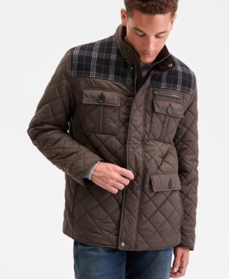 Men's Mixed Media Quilted Jacket