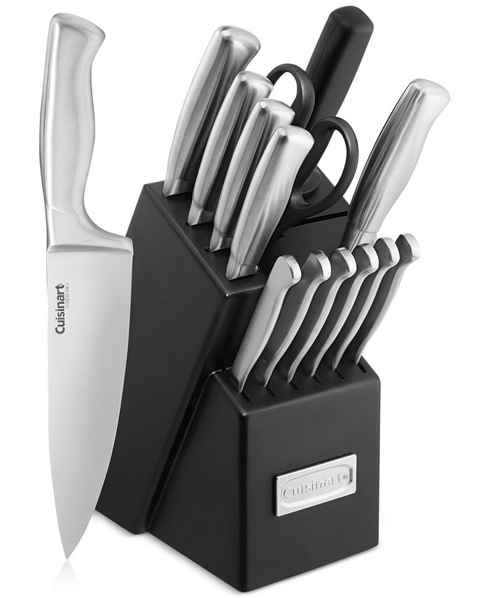 Cuisinart German Stainless Steel Hollow Handle Knife Block, Set of 15
