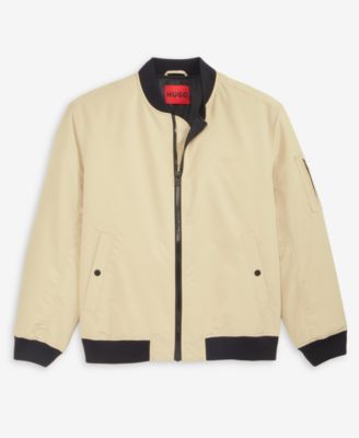 Men's Baken2435 Slim-Fit Satin Bomber Jacket