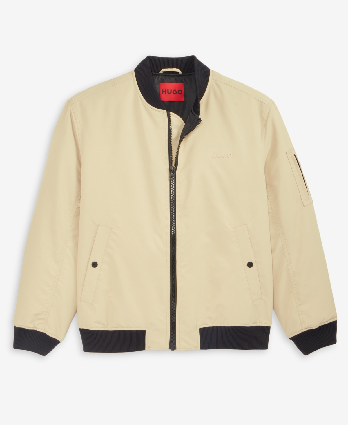 Hugo by Boss Men's Baken2435 Slim-Fit Satin Bomber Jacket