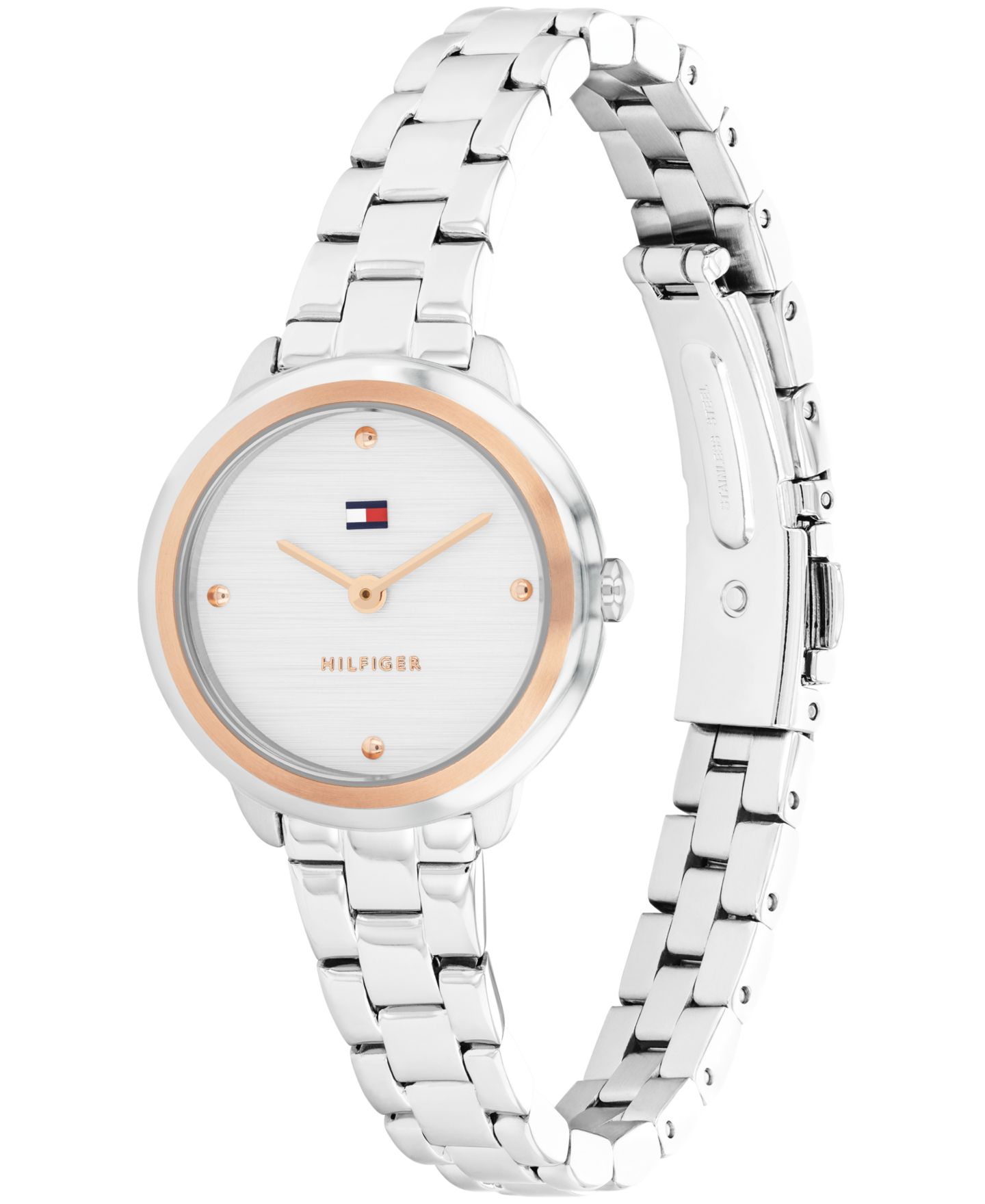 Женские часы Tommy Hilfiger Quartz Silver Tone Stainless Steel Bracelet Watch, 26mm — фото 2