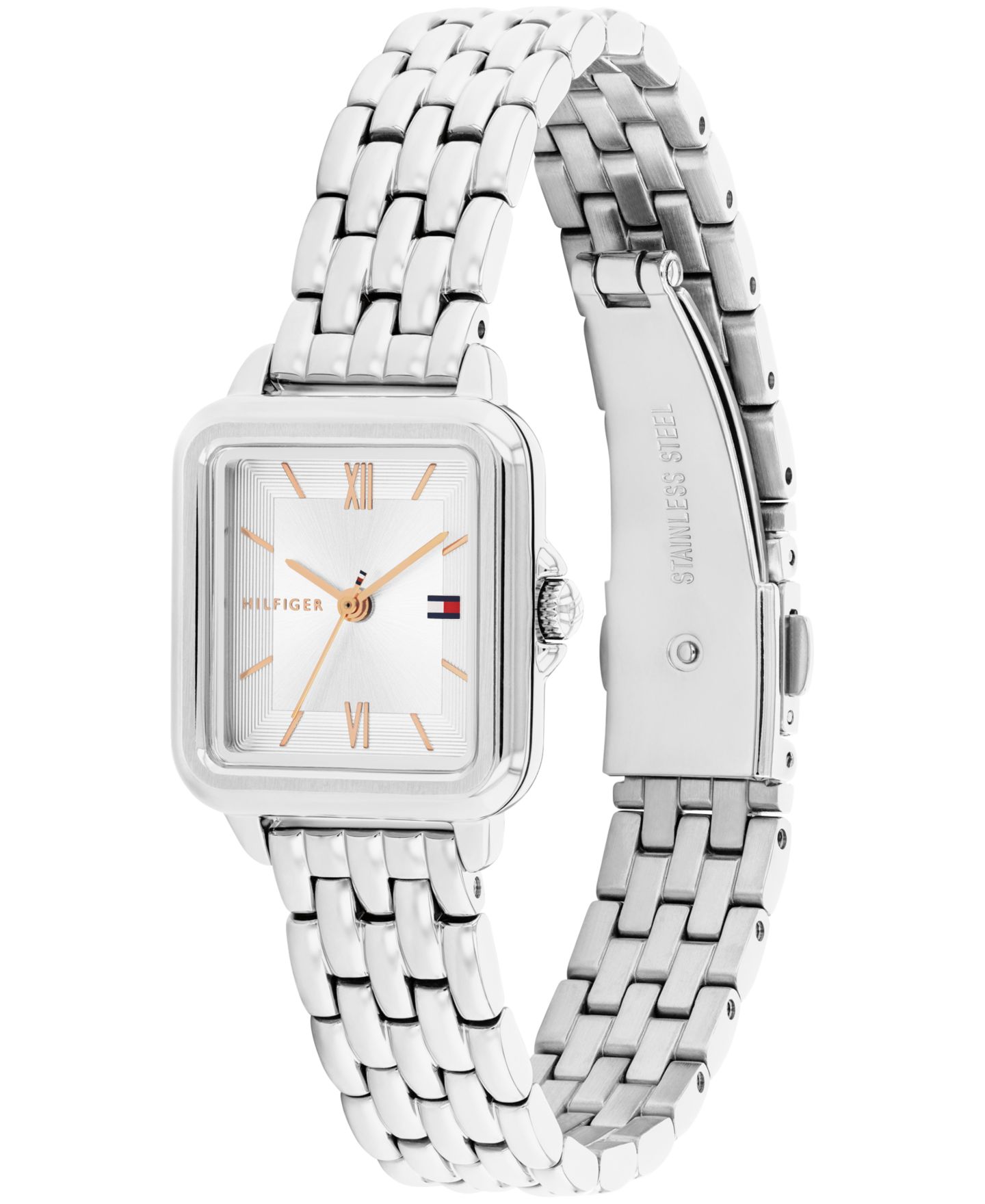 Женские часы Tommy Hilfiger Quartz Silver Tone Stainless Steel Bracelet Watch, 22.5mm — фото 2