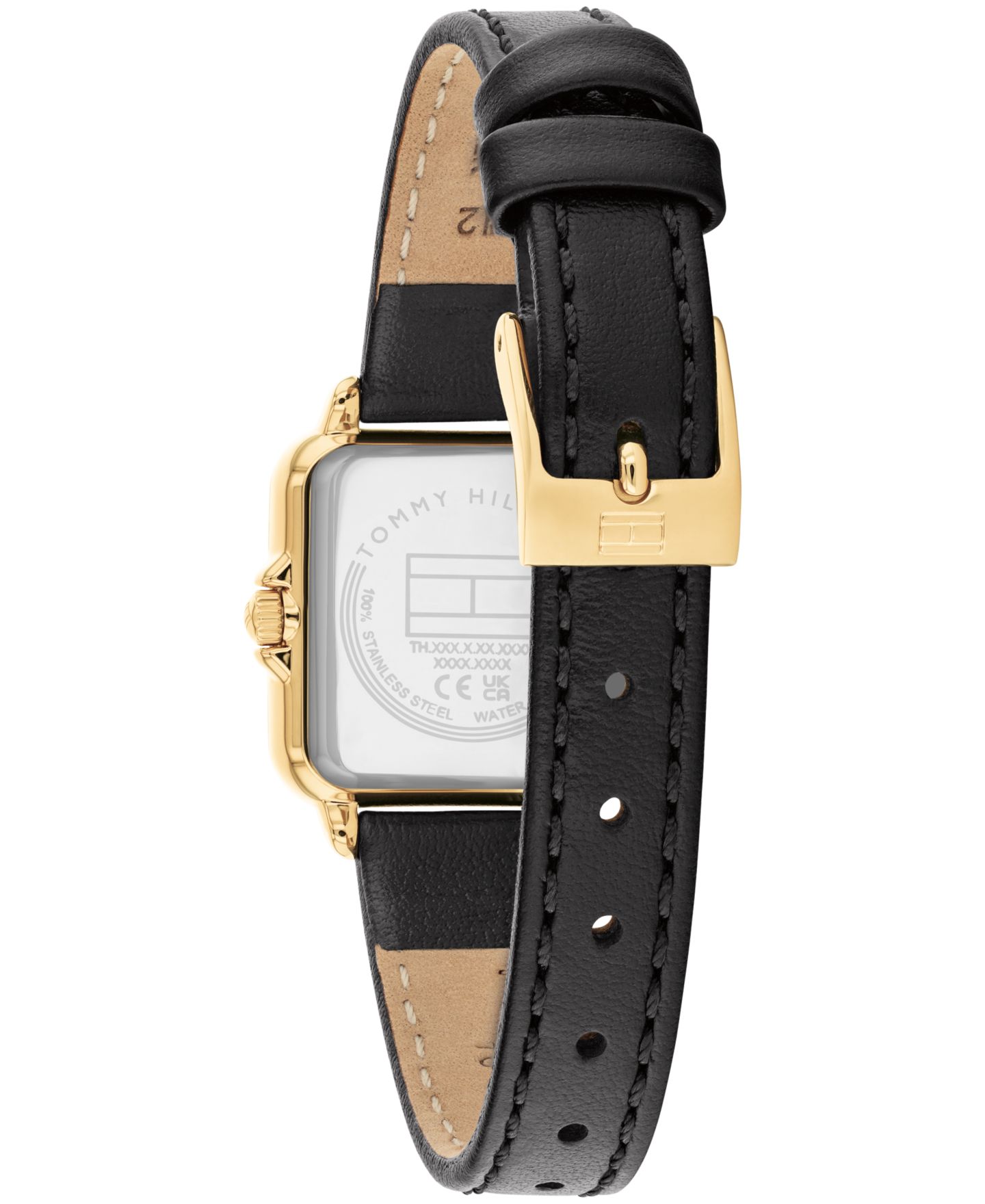 Женские часы Tommy Hilfiger Quartz Black Leather Strap Watch, 22.5mm — фото 3
