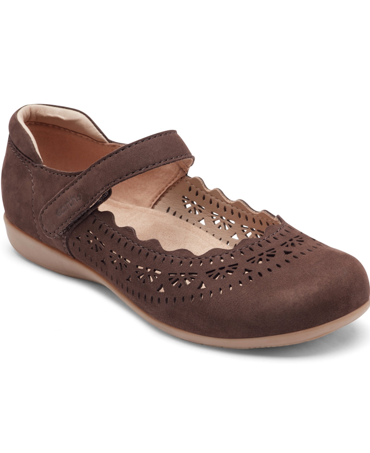 Earth Women's Brady Leather Mary Jane Flats In Brown