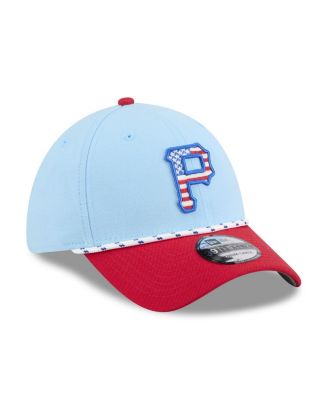 Men's Light Blue/Red Pittsburgh Pirates 2025 Fourth of July 39THIRTY Flex Hat