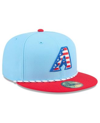 Men's Light Blue/Red Arizona Diamondbacks 2025 Fourth of July 59FIFTY Fitted Hat
