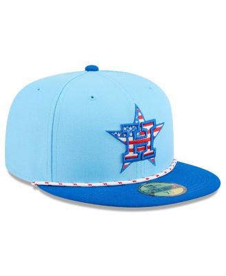 Men's Light Blue/Blue Houston Astros 2025 Fourth of July 59FIFTY Fitted Hat