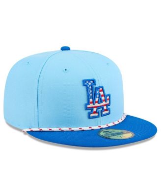 Men's Light Blue/Blue Los Angeles Dodgers 2025 Fourth of July 59FIFTY Fitted Hat