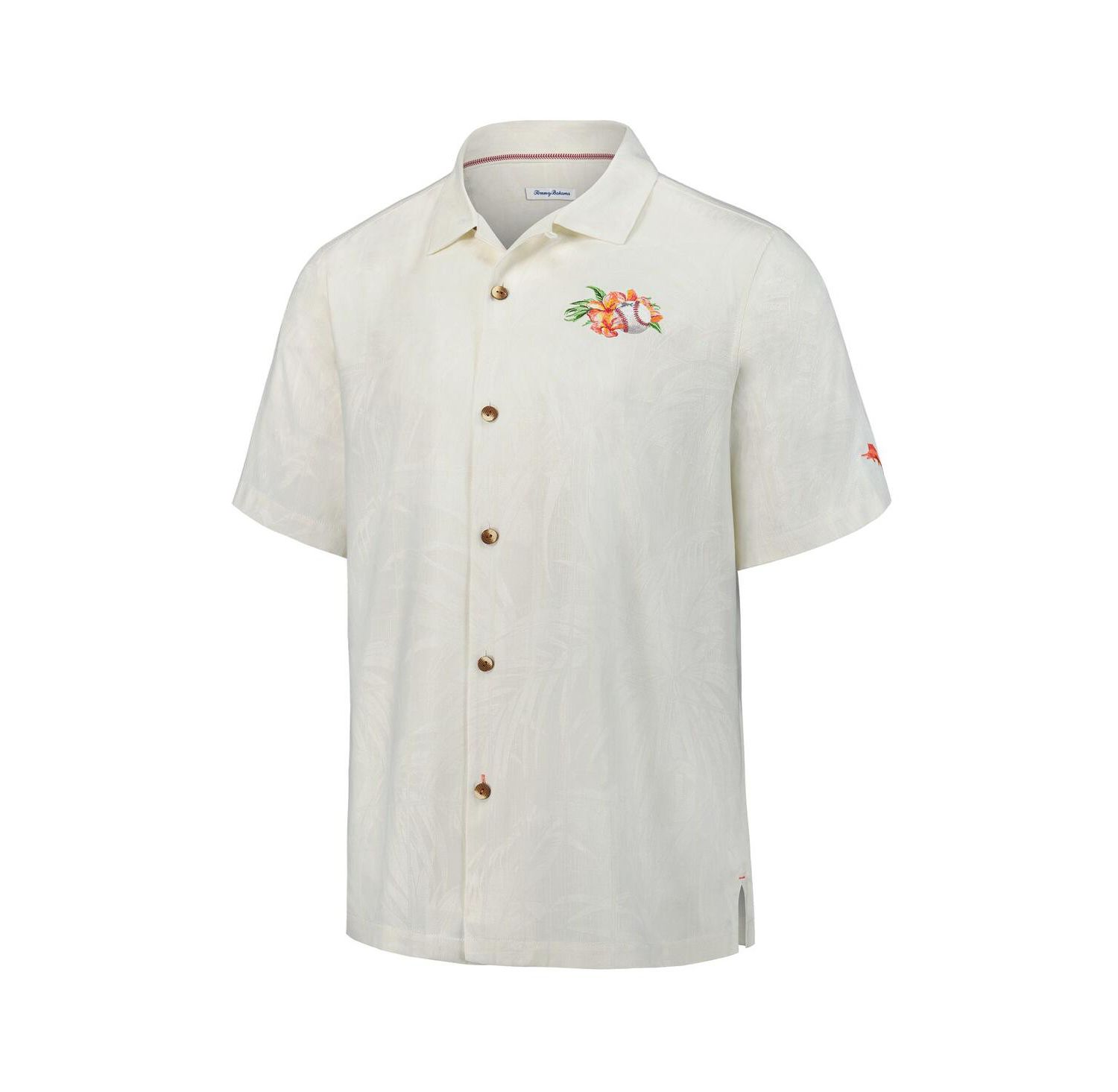 Men's White Atlanta Braves Grand Slam Bay Camp Button-Up Shirt