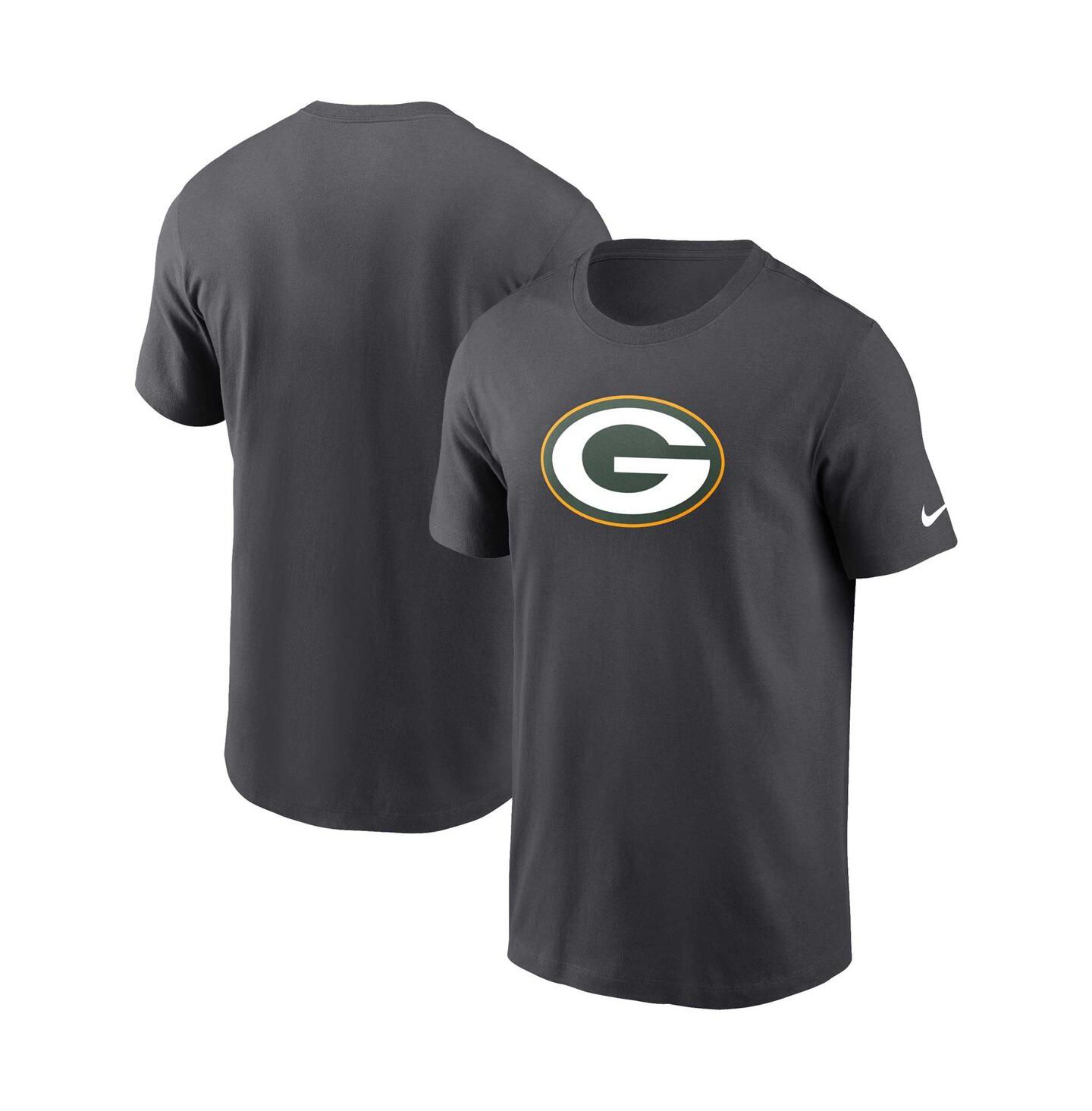 Мужская футболка Nike Anthracite Green Bay Packers Logo Essential — фото 1