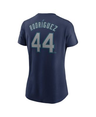Women's Julio Rodriguez Navy Seattle Mariners Fuse Name Number T-Shirt