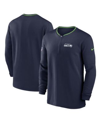 Nike - Men's College Navy Seattle Seahawks Coach Half-Zip Sweatshirt