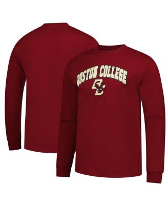 Fanatics Unlabeled - Men's Maroon Boston College Eagles Logo Long Sleeve T-Shirt