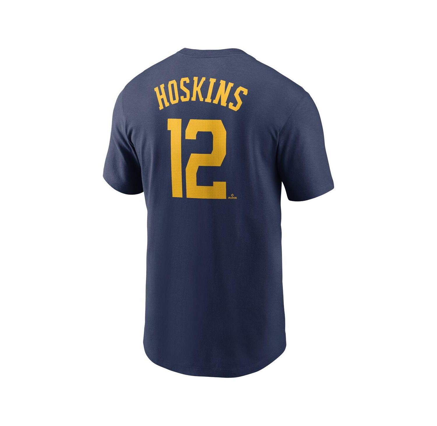 Men's Rhys Hoskins Navy Milwaukee Brewers Fuse Name & Number T-Shirt