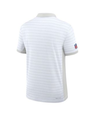 Men's White Kansas City Chiefs Sideline Victory Stripe Performance Polo Shirt