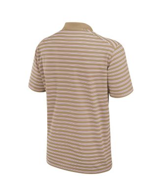 Men's Tan USC Trojans Athletic Prep Striped Performance Polo Shirt