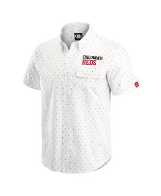 Darius Rucker Collection by Men's Cream Cincinnati Reds Printed Button-Down Shirt