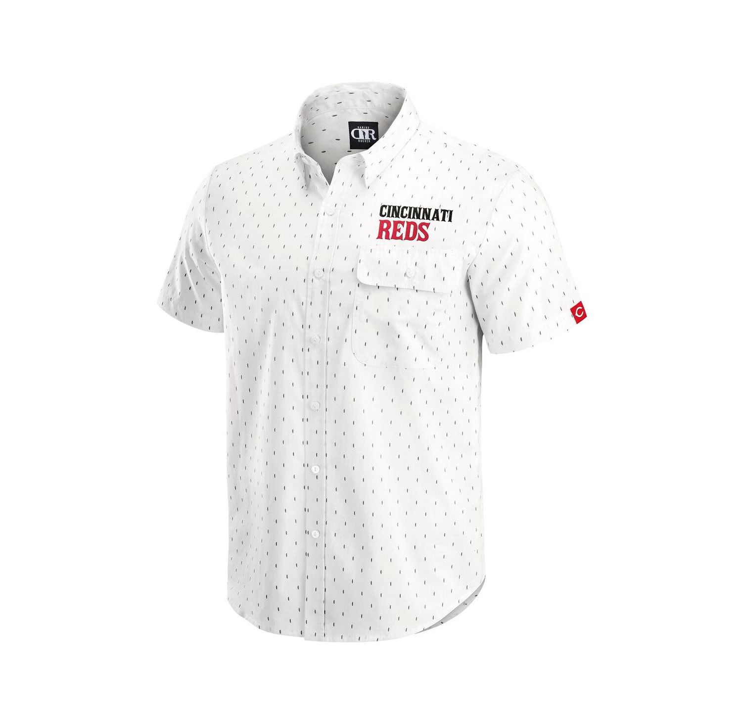 Darius Rucker Collection by Men's Cream Cincinnati Reds Printed Button-Down Shirt
