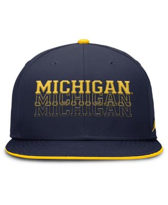 Men's Navy Michigan Wolverines True Primetime Performance Fitted Hat