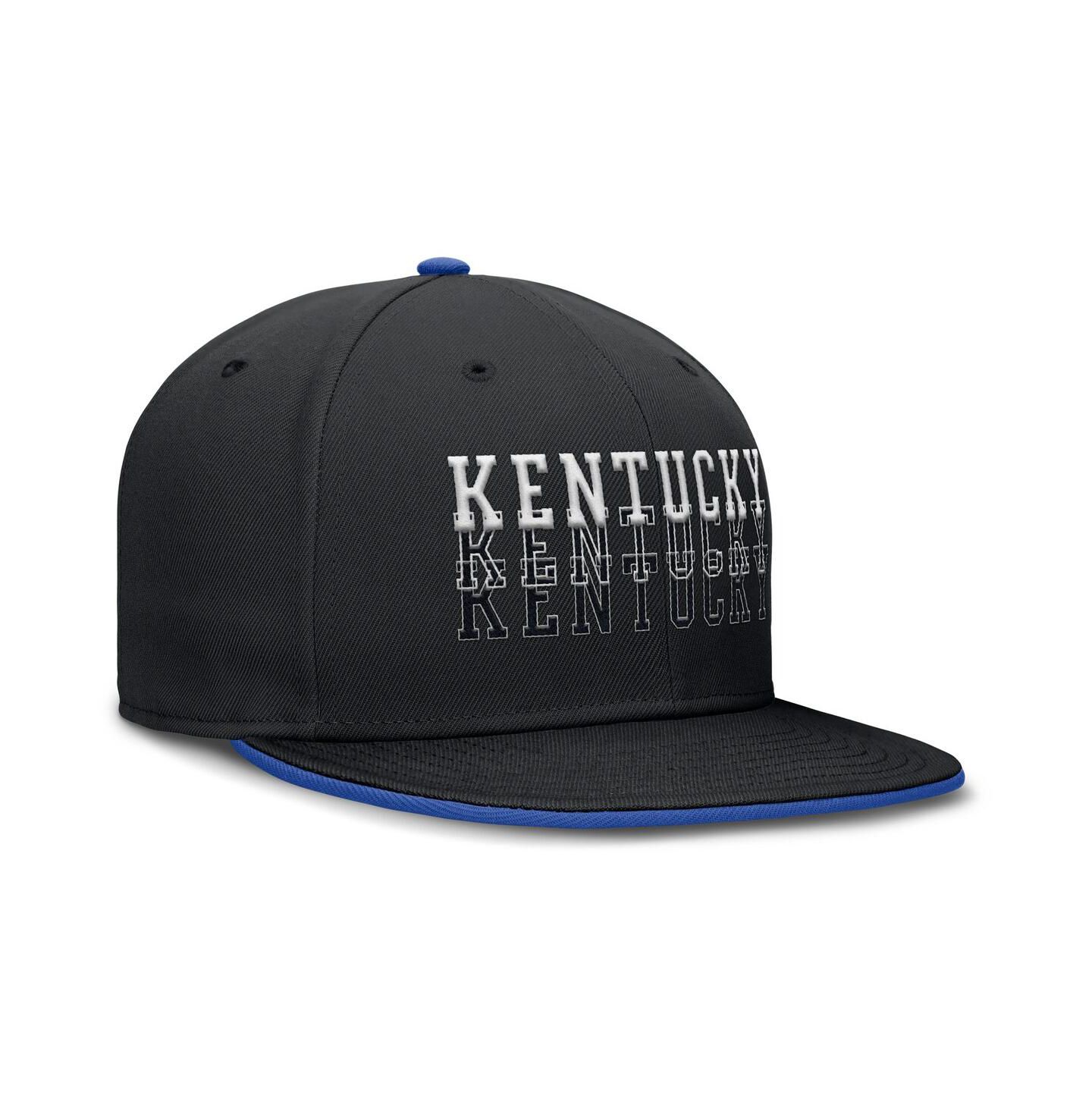 Мужская кепка Nike Black Kentucky Wildcats True Primetime Performance Fitted Hat — фото 3