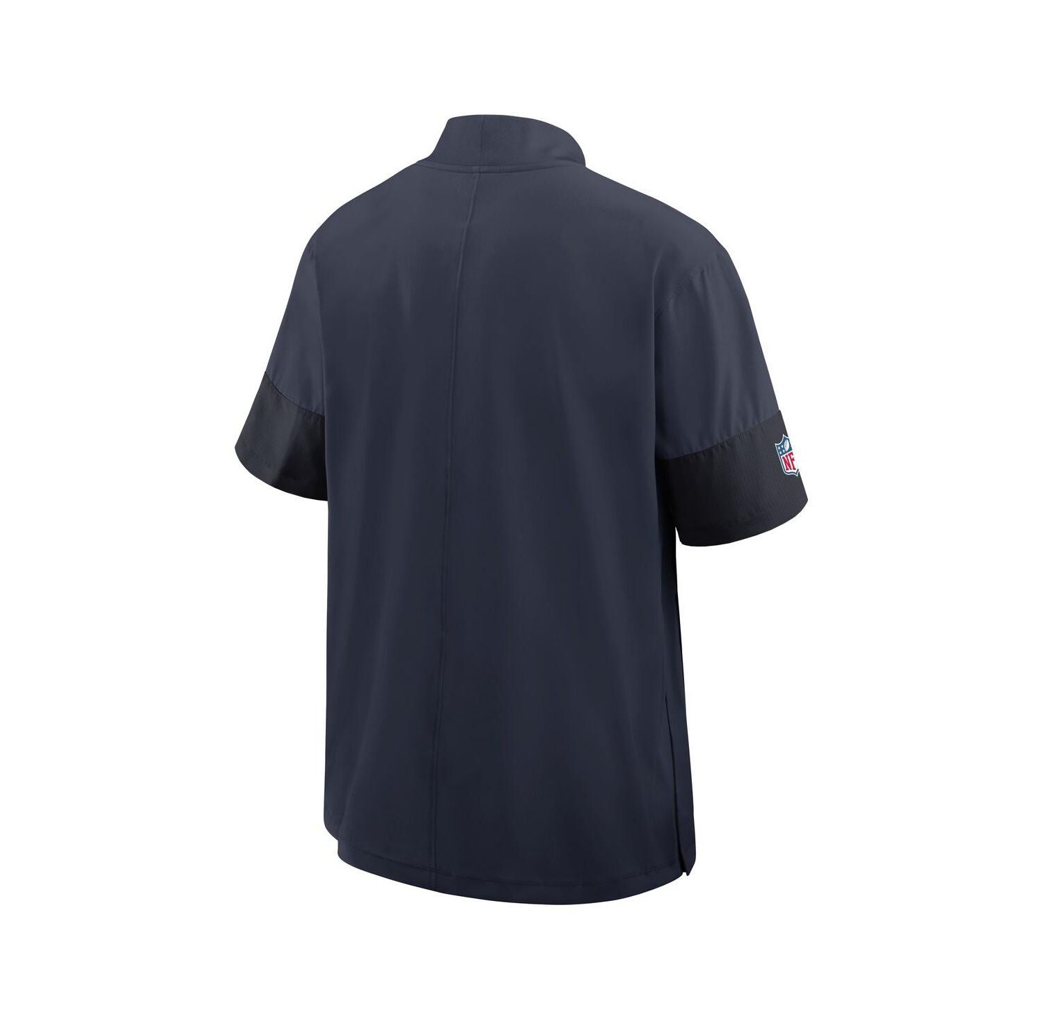Men's Navy Chicago Bears Sideline Short Sleeve Quarter-Zip Performance Coach Jacket