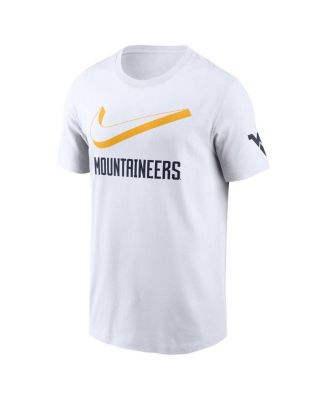 Men's White West Virginia Mountaineers Primetime 2-Hit Swoosh T-Shirt