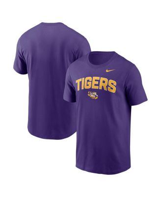 Nike - Men's Purple LSU Tigers Primetime Arch Stack T-Shirt