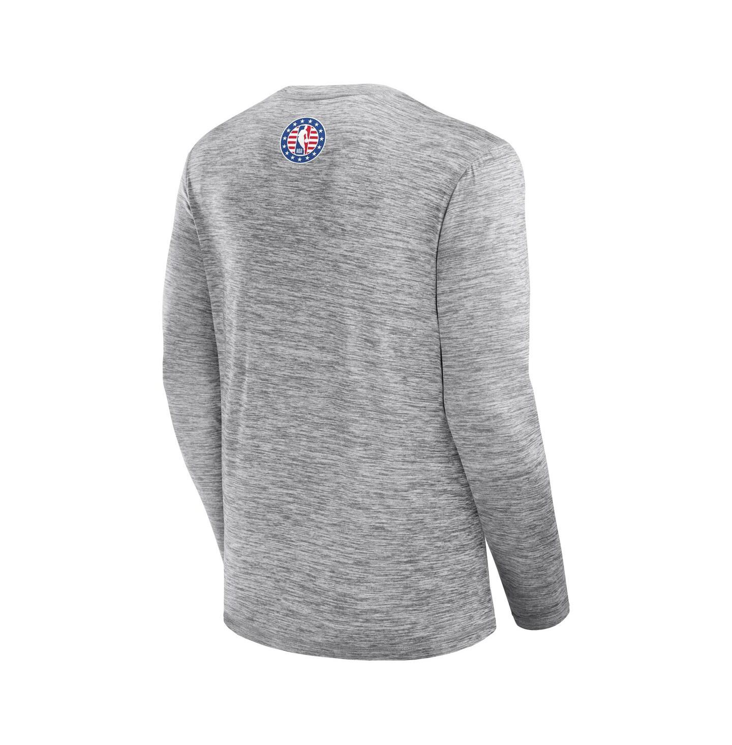 Мужская футболка Fanatics Heather Gray Indiana Pacers NBA Hoops for Troops Long Sleeve — фото 3