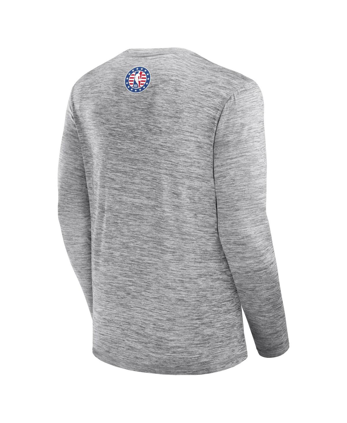 Fanatics Men's Heather Gray Indiana Pacers Nba Hoops For Troops Long Sleeve T-shirt In Gray