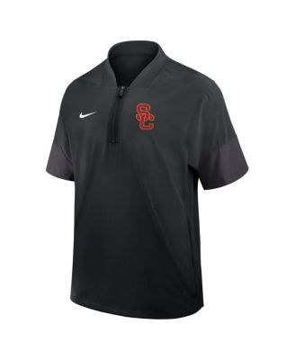 Men's Black USC Trojans 2025 Sideline Coaches Lightweight Short Sleeve Jacket
