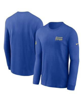 Nike - Men's Royal Los Angeles Rams Sideline Performance Long Sleeve T-Shirt