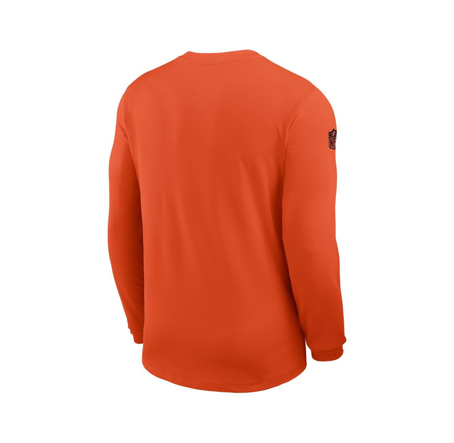 Men's Orange Cincinnati Bengals Sideline Coach UV Performance Long Sleeve T-Shirt
