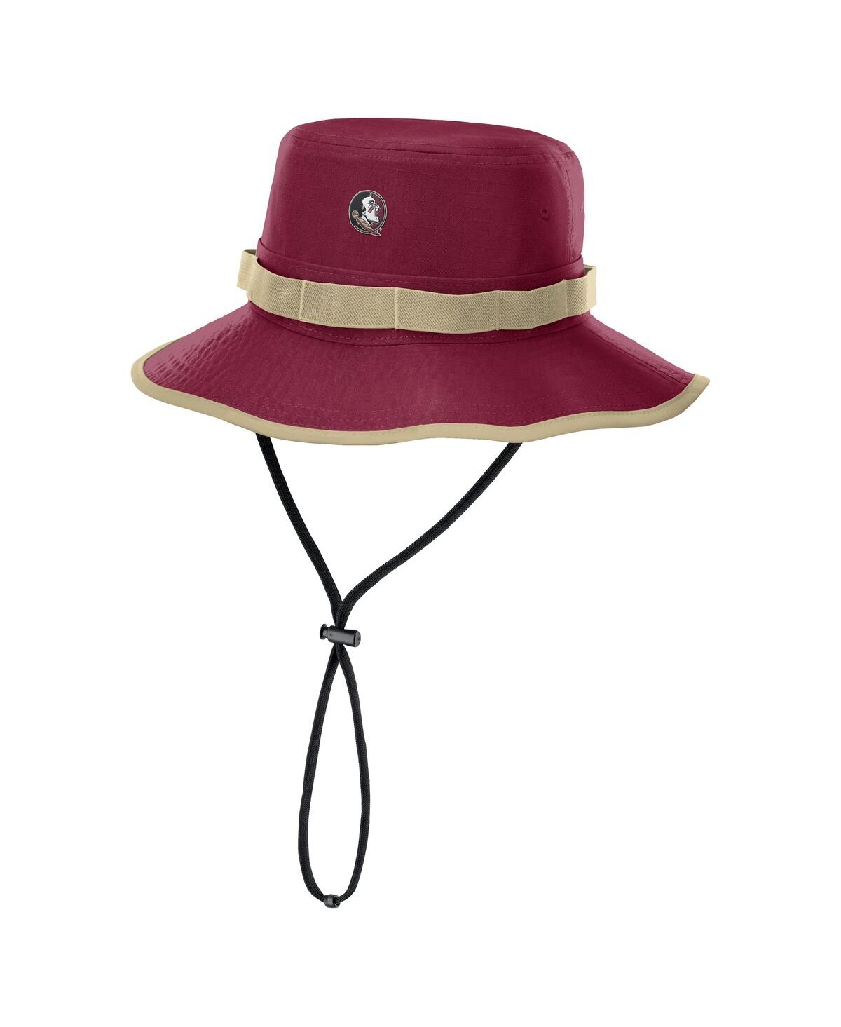 Men's Garnet Florida State Seminoles 2025 Sideline Apex Boonie Performance Bucket Hat - Garnet