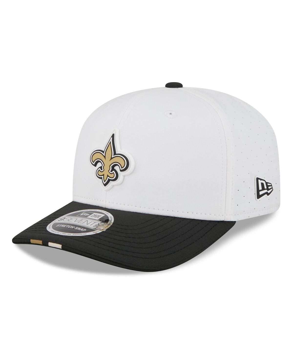 Men's White/Black New Orleans Saints 2025 Nfl Training Camp 9SEVENTY Adjustable Hat - White, Black