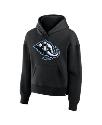 Women's Black Utah Mammoth Primary Logo Legacy Fleece Pullover Hoodie