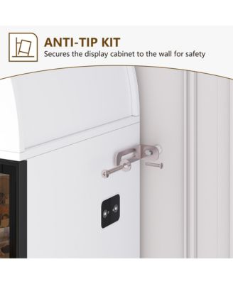 76" 8-Tier Display Cabinet with 3-Color Motion LED