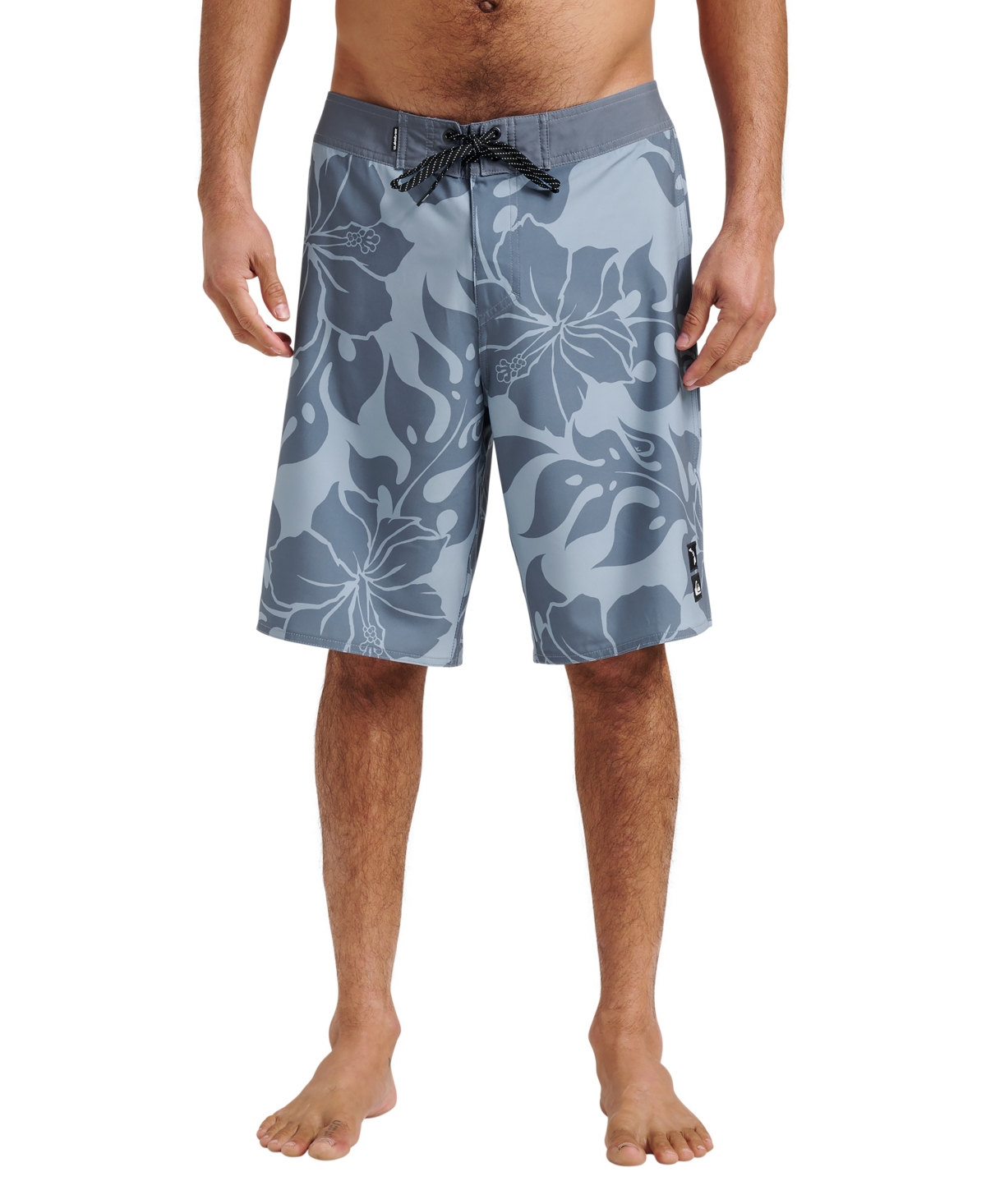 Men's Surfsilk Hibiscus Straight Boardshorts - China blue