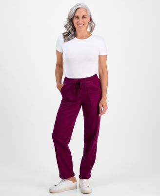Style & Co - Petite Drawstring-Waist Tapered Utility Pants