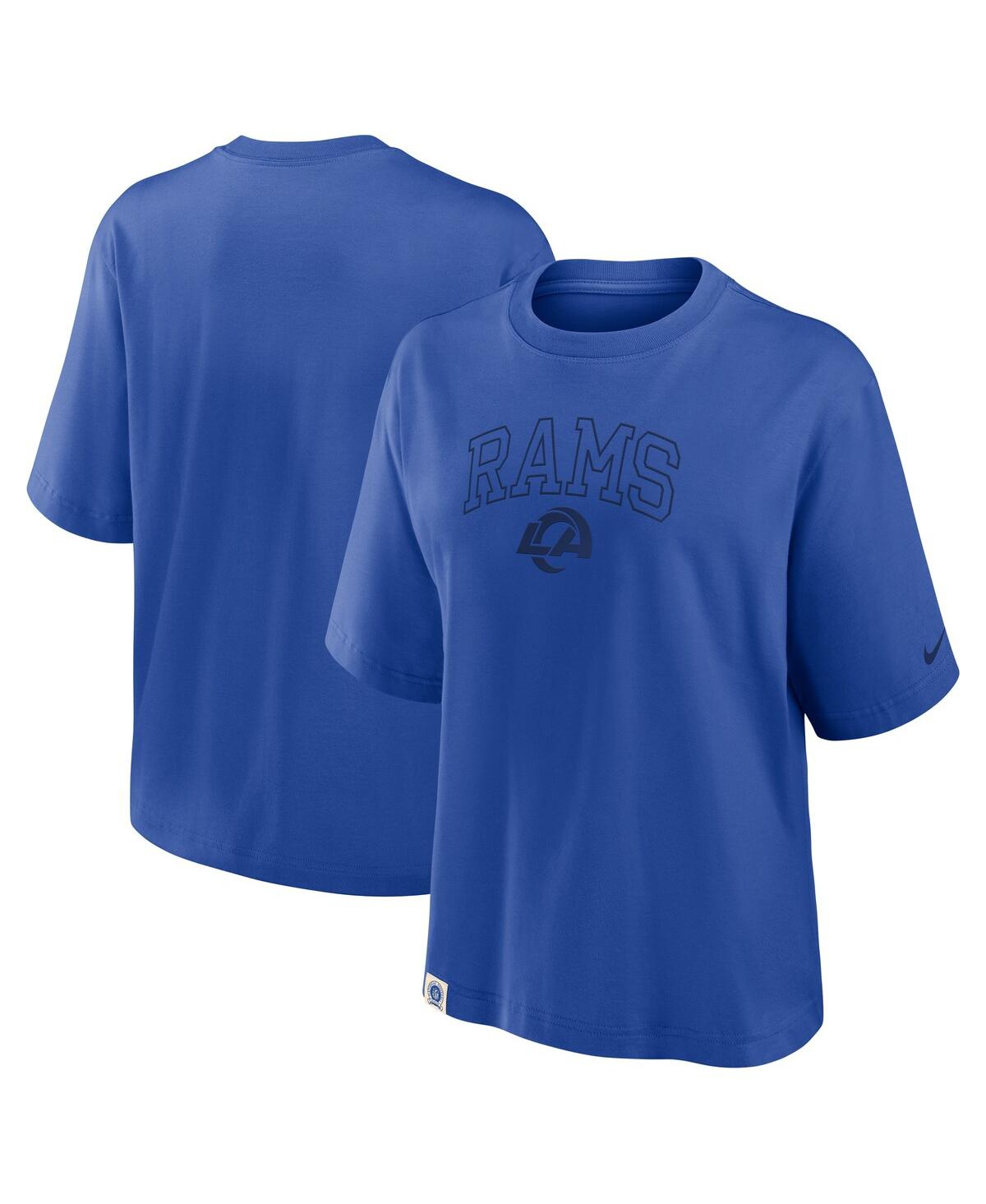 Nike Women's Royal Los Angeles Rams Glory Arch Boxy T-shirt