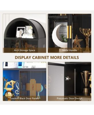 76" 8-Tier Display Cabinet with 3-Color Motion LED