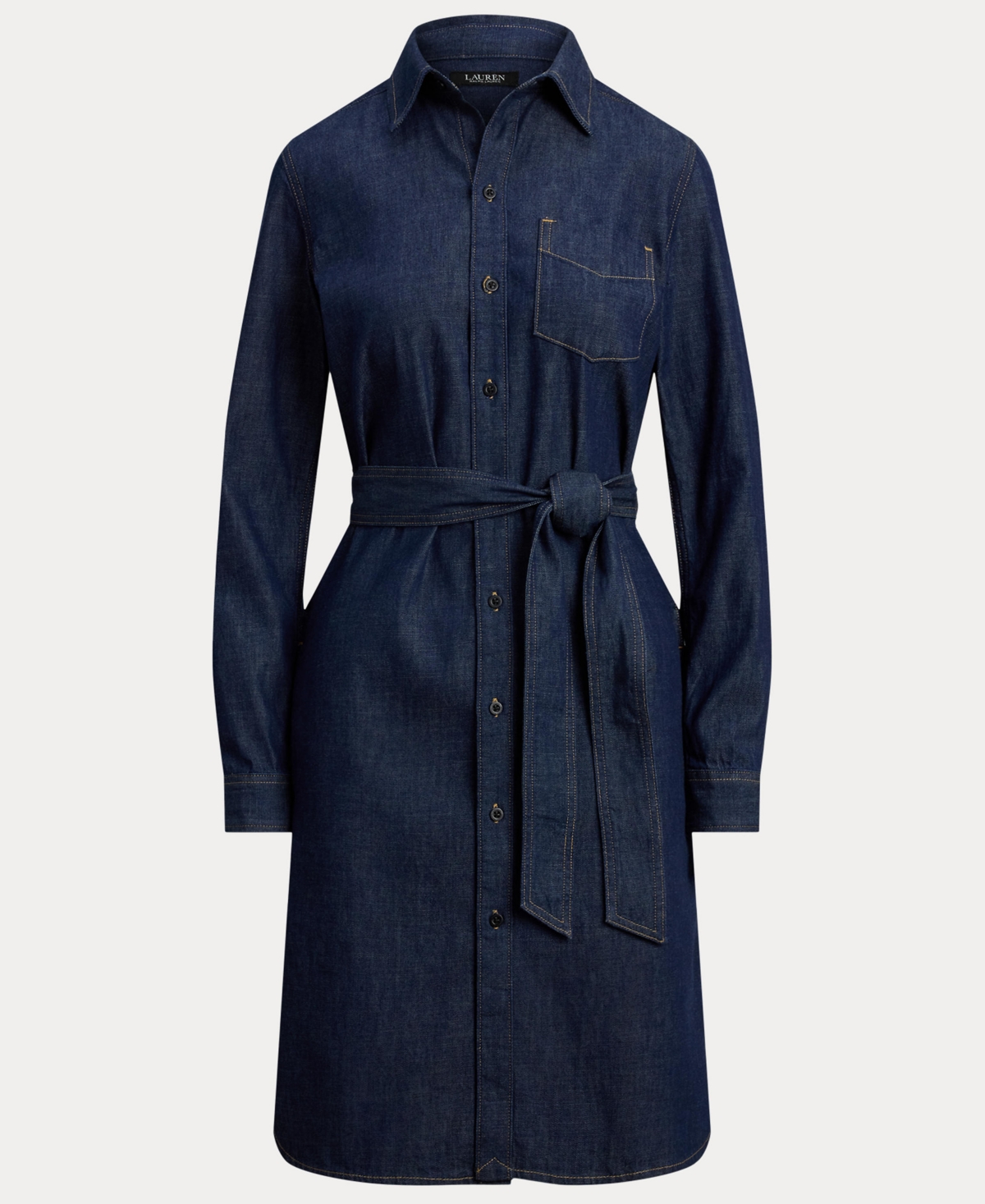 Lauren Ralph Women's Belted Denim Shirtdress