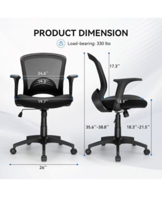 Ergonomic Office Chair Mesh Swivel Task Chair with Lumbar & Back Support