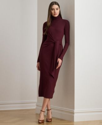 Lauren Ralph Lauren - Women's Tie-Front Turtleneck Dress