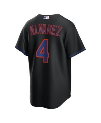 Men's Francisco Alvarez Black New York Mets Alternate Replica Jersey