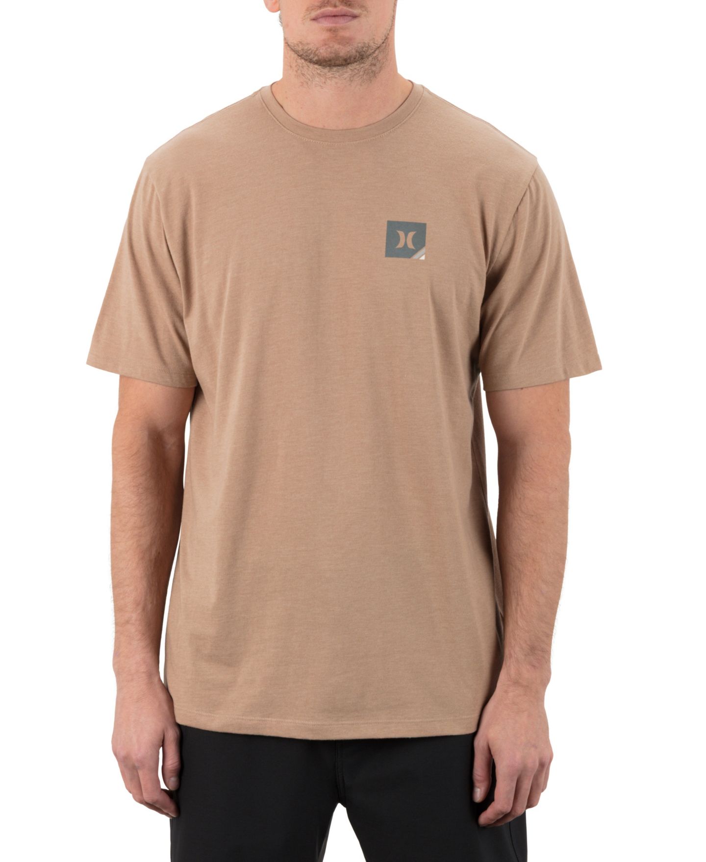 Мужская футболка Hurley Corner Short Sleeve, цвет: Меланжевый — фото 2