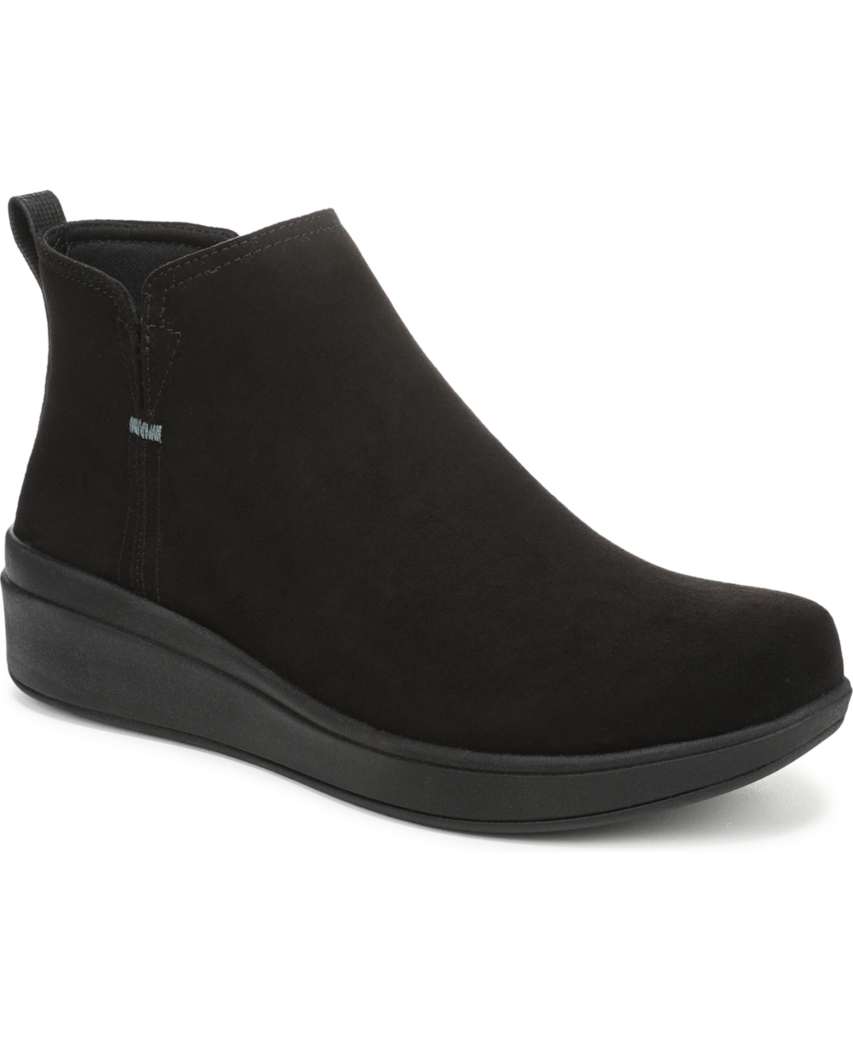 Ryka Women's Lovely Water Repellent Wedge Ankle Booties - Black Fabric