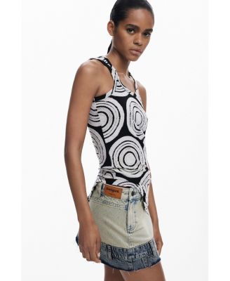 Women's Sleeveless spiral T-shirt