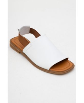 Fuela Leather Elastic Flat Sandals (Women)